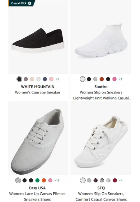 List of Best White Fabric Shoes
