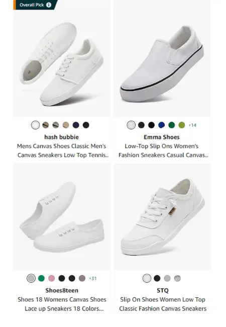 List of Best White Canvas Shoes